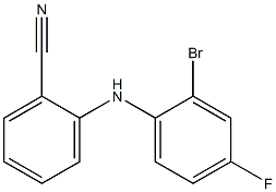 2-[(2-bromo-4-fluorophenyl)amino]benzonitrile Struktur