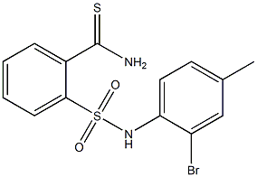 2-[(2-bromo-4-methylphenyl)sulfamoyl]benzene-1-carbothioamide Struktur