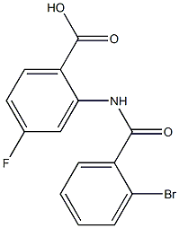 2-[(2-bromobenzoyl)amino]-4-fluorobenzoic acid Struktur