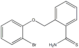 2-[(2-bromophenoxy)methyl]benzenecarbothioamide Struktur