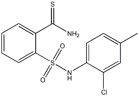 2-[(2-chloro-4-methylphenyl)sulfamoyl]benzene-1-carbothioamide Struktur