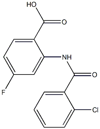 2-[(2-chlorobenzoyl)amino]-4-fluorobenzoic acid Struktur