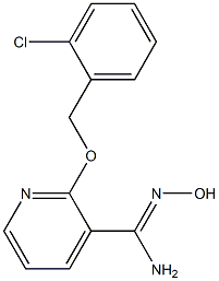 2-[(2-chlorobenzyl)oxy]-N'-hydroxypyridine-3-carboximidamide Struktur