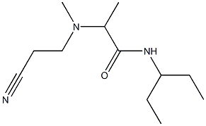 2-[(2-cyanoethyl)(methyl)amino]-N-(pentan-3-yl)propanamide Struktur