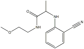 2-[(2-cyanophenyl)amino]-N-(2-methoxyethyl)propanamide Struktur