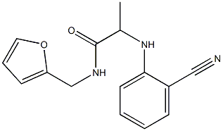 2-[(2-cyanophenyl)amino]-N-(furan-2-ylmethyl)propanamide Struktur