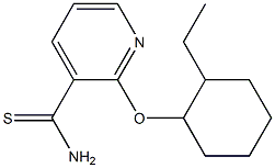 2-[(2-ethylcyclohexyl)oxy]pyridine-3-carbothioamide Struktur