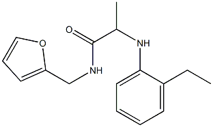 2-[(2-ethylphenyl)amino]-N-(furan-2-ylmethyl)propanamide Struktur