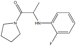 2-[(2-fluorophenyl)amino]-1-(pyrrolidin-1-yl)propan-1-one Struktur