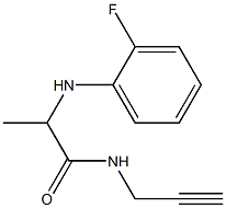 2-[(2-fluorophenyl)amino]-N-(prop-2-yn-1-yl)propanamide Struktur