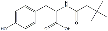 2-[(3,3-dimethylbutanoyl)amino]-3-(4-hydroxyphenyl)propanoic acid Struktur