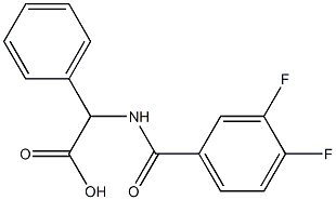 2-[(3,4-difluorophenyl)formamido]-2-phenylacetic acid Struktur