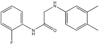 2-[(3,4-dimethylphenyl)amino]-N-(2-fluorophenyl)acetamide Struktur