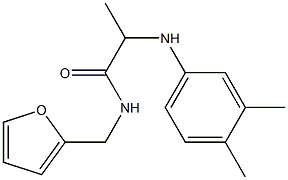 2-[(3,4-dimethylphenyl)amino]-N-(furan-2-ylmethyl)propanamide Struktur