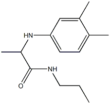 2-[(3,4-dimethylphenyl)amino]-N-propylpropanamide Struktur