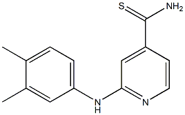 2-[(3,4-dimethylphenyl)amino]pyridine-4-carbothioamide Struktur