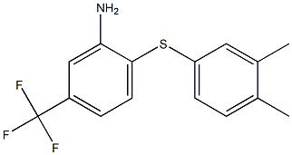 2-[(3,4-dimethylphenyl)sulfanyl]-5-(trifluoromethyl)aniline Struktur