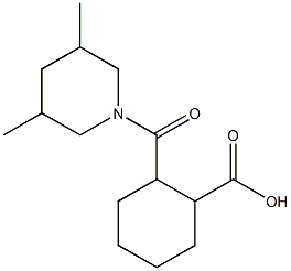 2-[(3,5-dimethylpiperidin-1-yl)carbonyl]cyclohexanecarboxylic acid Struktur