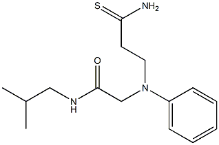 2-[(3-amino-3-thioxopropyl)(phenyl)amino]-N-isobutylacetamide Struktur