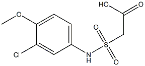 2-[(3-chloro-4-methoxyphenyl)sulfamoyl]acetic acid Struktur