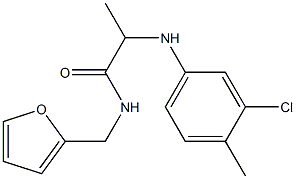 2-[(3-chloro-4-methylphenyl)amino]-N-(furan-2-ylmethyl)propanamide Struktur