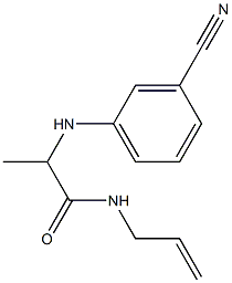 2-[(3-cyanophenyl)amino]-N-(prop-2-en-1-yl)propanamide Struktur