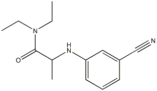 2-[(3-cyanophenyl)amino]-N,N-diethylpropanamide Struktur