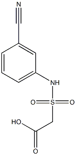 2-[(3-cyanophenyl)sulfamoyl]acetic acid Struktur