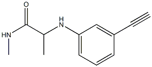 2-[(3-ethynylphenyl)amino]-N-methylpropanamide Struktur