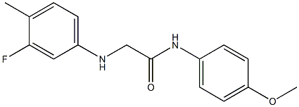 2-[(3-fluoro-4-methylphenyl)amino]-N-(4-methoxyphenyl)acetamide Struktur