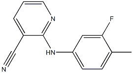 2-[(3-fluoro-4-methylphenyl)amino]pyridine-3-carbonitrile Struktur