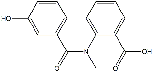 2-[(3-hydroxybenzoyl)(methyl)amino]benzoic acid Struktur