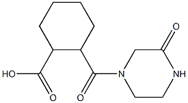 2-[(3-oxopiperazin-1-yl)carbonyl]cyclohexanecarboxylic acid Struktur