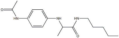 2-[(4-acetamidophenyl)amino]-N-pentylpropanamide Struktur