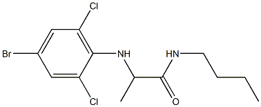 2-[(4-bromo-2,6-dichlorophenyl)amino]-N-butylpropanamide Struktur