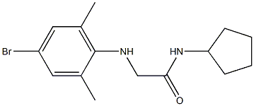 2-[(4-bromo-2,6-dimethylphenyl)amino]-N-cyclopentylacetamide Struktur