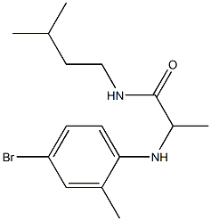 2-[(4-bromo-2-methylphenyl)amino]-N-(3-methylbutyl)propanamide Struktur