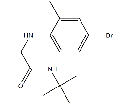 2-[(4-bromo-2-methylphenyl)amino]-N-tert-butylpropanamide Struktur