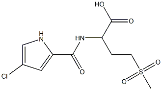 2-[(4-chloro-1H-pyrrol-2-yl)formamido]-4-methanesulfonylbutanoic acid Struktur