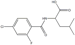 2-[(4-chloro-2-fluorophenyl)formamido]-4-methylpentanoic acid Struktur