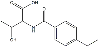 2-[(4-ethylbenzoyl)amino]-3-hydroxybutanoic acid Struktur