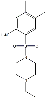 2-[(4-ethylpiperazine-1-)sulfonyl]-4,5-dimethylaniline Struktur