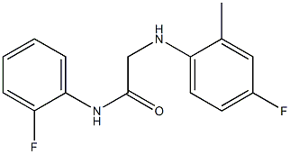 2-[(4-fluoro-2-methylphenyl)amino]-N-(2-fluorophenyl)acetamide Struktur