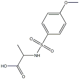 2-[(4-methoxybenzene)sulfonamido]propanoic acid Struktur