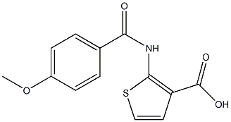 2-[(4-methoxybenzoyl)amino]thiophene-3-carboxylic acid Struktur