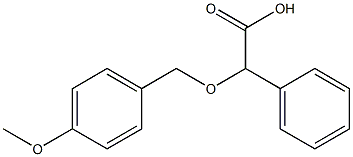 2-[(4-methoxyphenyl)methoxy]-2-phenylacetic acid Struktur