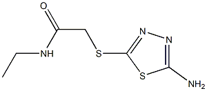 2-[(5-amino-1,3,4-thiadiazol-2-yl)sulfanyl]-N-ethylacetamide Struktur