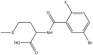 2-[(5-bromo-2-fluorophenyl)formamido]-4-(methylsulfanyl)butanoic acid Struktur