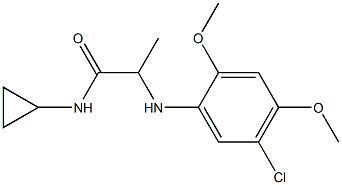 2-[(5-chloro-2,4-dimethoxyphenyl)amino]-N-cyclopropylpropanamide Struktur