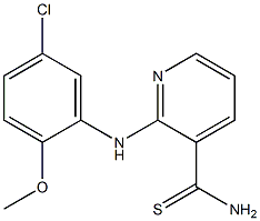 2-[(5-chloro-2-methoxyphenyl)amino]pyridine-3-carbothioamide Struktur